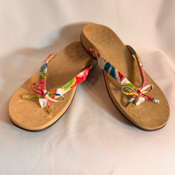 Vionic Shoes - VIONIC Sz 10 Rest Bella II Floral Slip On Slides Flip Flops Orthotic Footbed